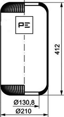 PE Automotive 084.033-70A - Кожух пневматической рессоры autospares.lv