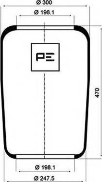 PE Automotive 084.023-70A - Кожух пневматической рессоры autospares.lv