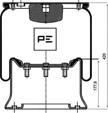 PE Automotive 084.114-73A - Кожух пневматической рессоры autospares.lv