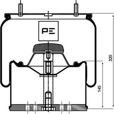 PE Automotive 084.116-72A - Кожух пневматической рессоры autospares.lv