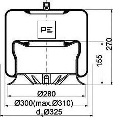 PE Automotive 084.111-75A - Кожух пневматической рессоры autospares.lv