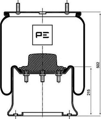 PE Automotive 084.221-71A - Кожух пневматической рессоры autospares.lv