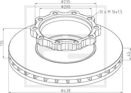 Truckfrenos TF.28.26.1002 - Тормозной диск autospares.lv