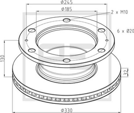 PE Automotive 026.649-00A - Тормозной диск autospares.lv