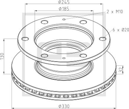 PE Automotive 026.648-00A - Тормозной диск autospares.lv