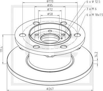 PE Automotive 026.656-10A - Тормозной диск autospares.lv