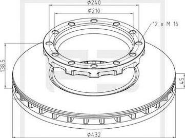 PE Automotive 026.667-10A - Тормозной диск autospares.lv