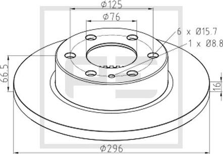 PE Automotive 026.683-00A - Тормозной диск autospares.lv