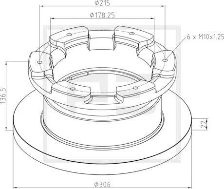 PE Automotive 026.671-10A - Тормозной диск autospares.lv