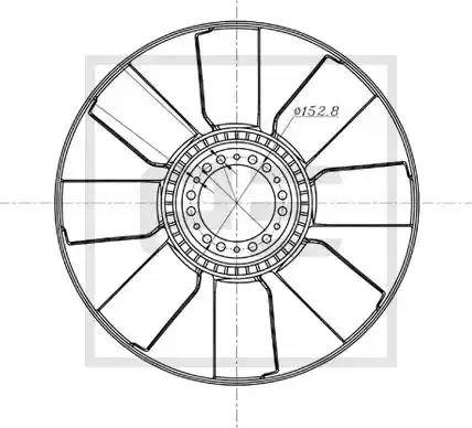 PE Automotive 020.217-00A - Крыльчатка вентилятора, охлаждение двигателя autospares.lv