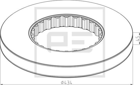 PE Automotive 146.211-10A - Тормозной диск autospares.lv