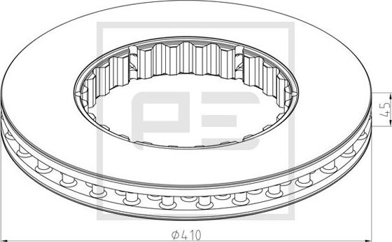 PE Automotive 146.223-10A - Тормозной диск autospares.lv