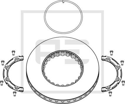 PE Automotive 146.222-00A - Тормозной диск autospares.lv