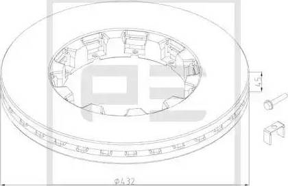 PE Automotive 106.203-80A - Тормозной диск autospares.lv