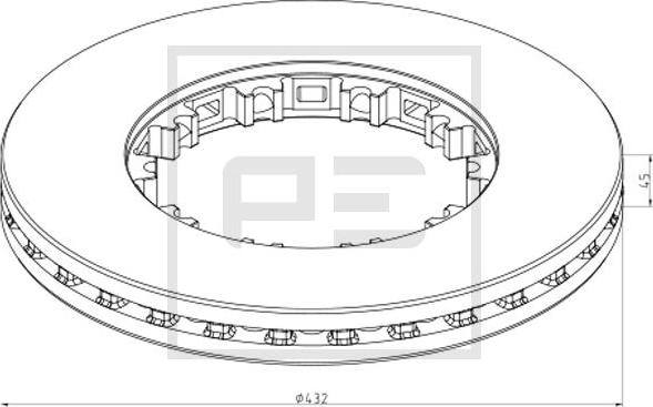 PE Automotive 106.211-00A - Тормозной диск autospares.lv