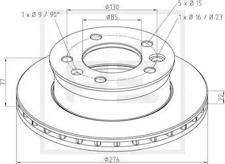 PE Automotive 766.002-00A - Тормозной диск autospares.lv