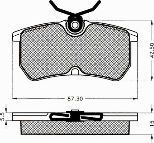 Pex 7495S - Тормозные колодки, дисковые, комплект autospares.lv