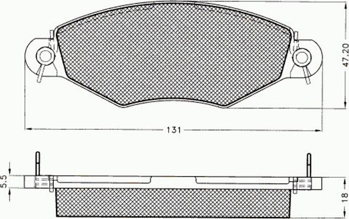 Pex 7.492 - Тормозные колодки, дисковые, комплект autospares.lv