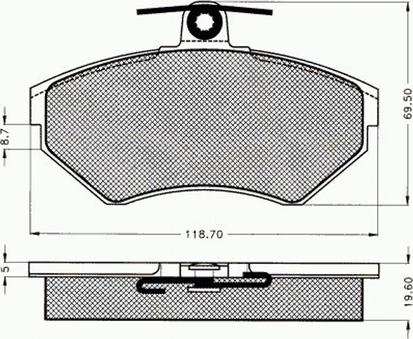 Pex 7455 - Тормозные колодки, дисковые, комплект autospares.lv