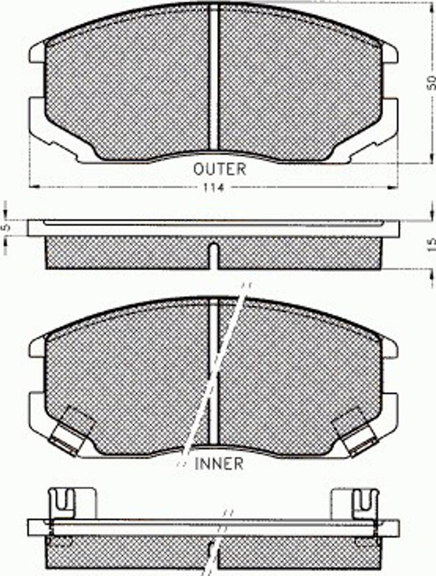 Pex 7437 - Тормозные колодки, дисковые, комплект autospares.lv