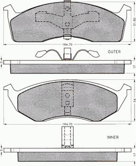 Pex 7422 - Тормозные колодки, дисковые, комплект autospares.lv