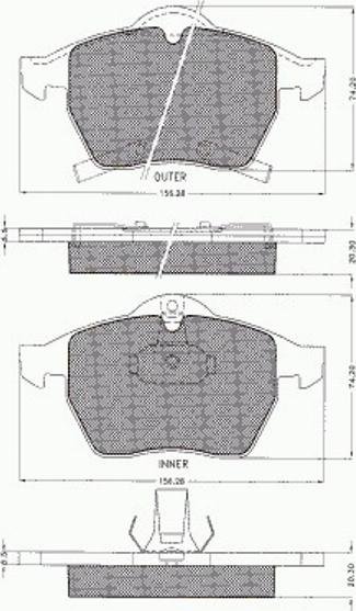 Pex 7.479 - Тормозные колодки, дисковые, комплект autospares.lv