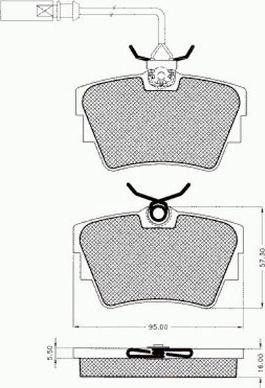 Pex 7.545 - Тормозные колодки, дисковые, комплект autospares.lv