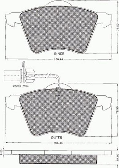 Pex 7.543 - Тормозные колодки, дисковые, комплект autospares.lv