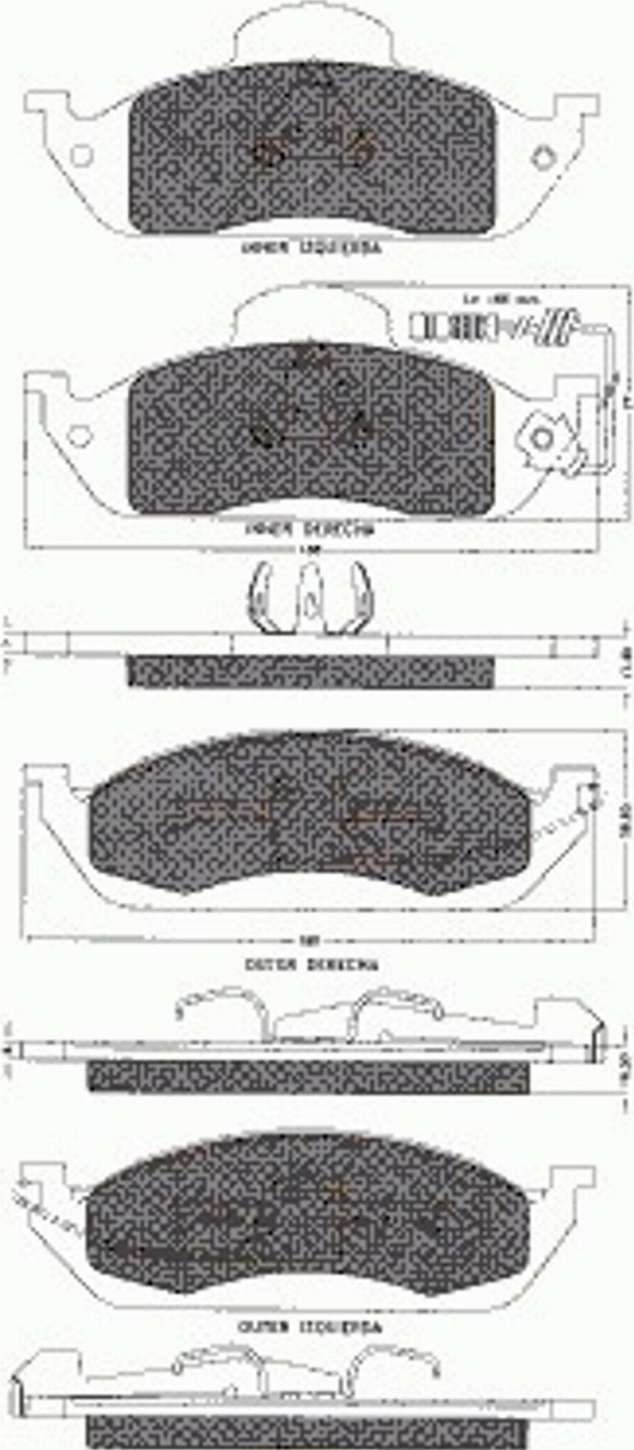 Pex 7.500 - Тормозные колодки, дисковые, комплект autospares.lv