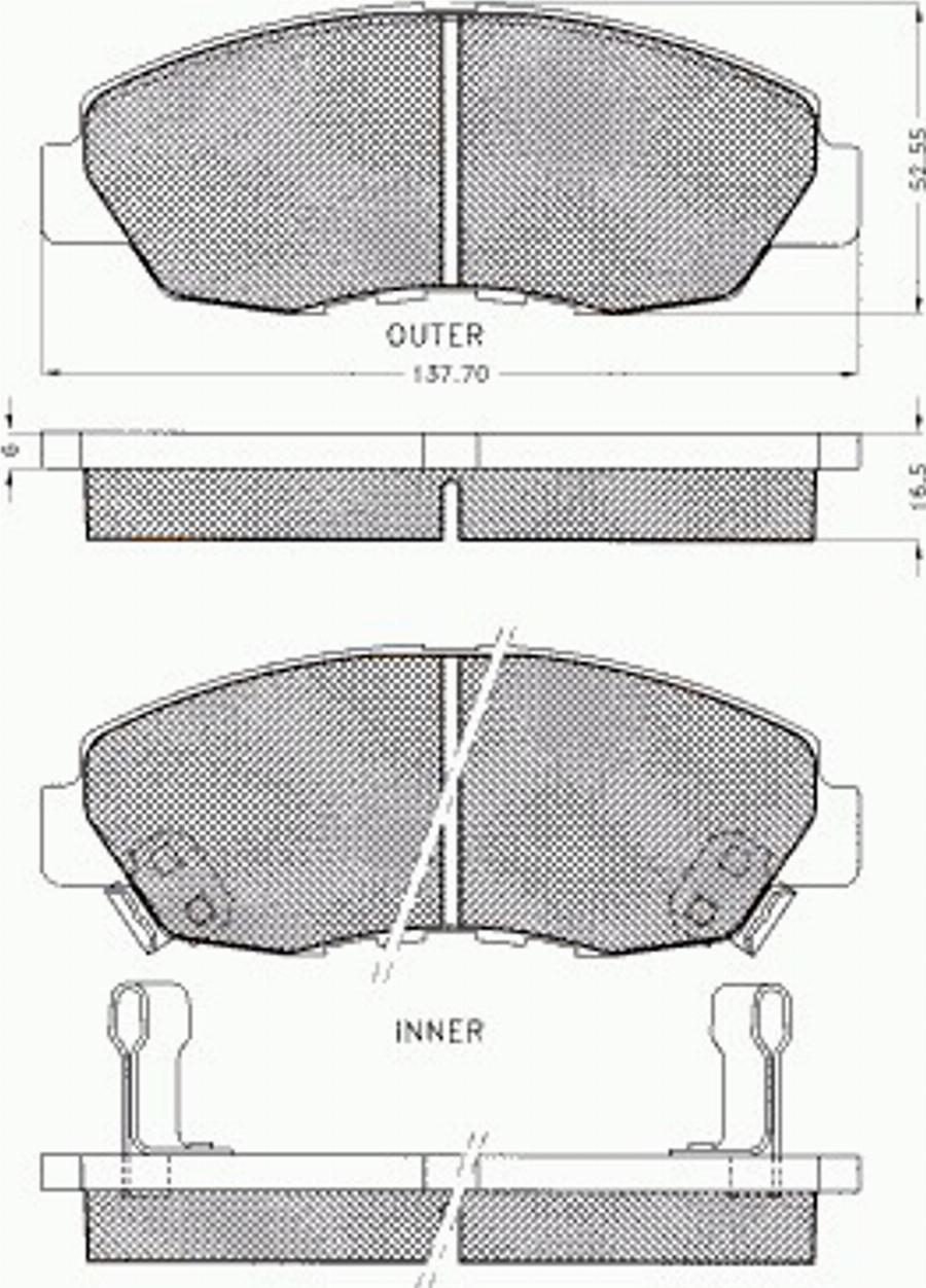 Pex 7.533 - Тормозные колодки, дисковые, комплект autospares.lv