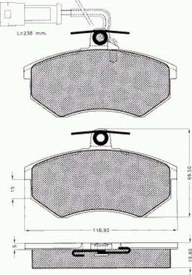 Pex 7051 - Тормозные колодки, дисковые, комплект autospares.lv