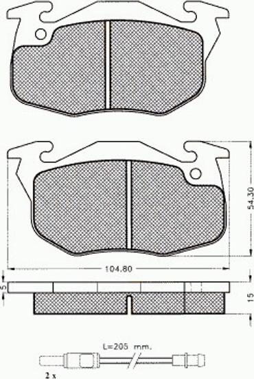 Pex 7.058 - Тормозные колодки, дисковые, комплект autospares.lv