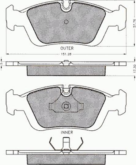 Pex 7195 - Тормозные колодки, дисковые, комплект autospares.lv