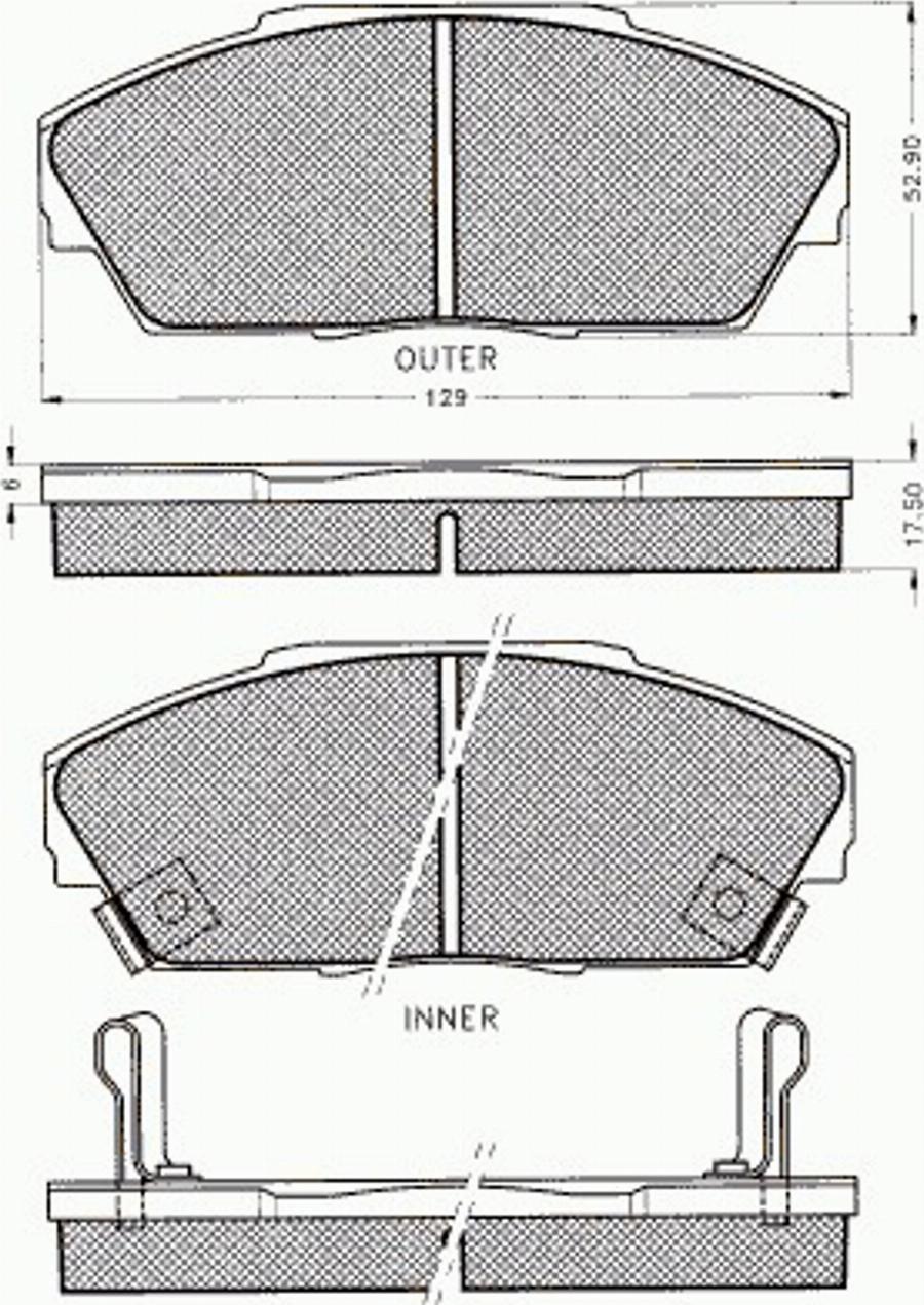 Pex 7196 - Тормозные колодки, дисковые, комплект autospares.lv