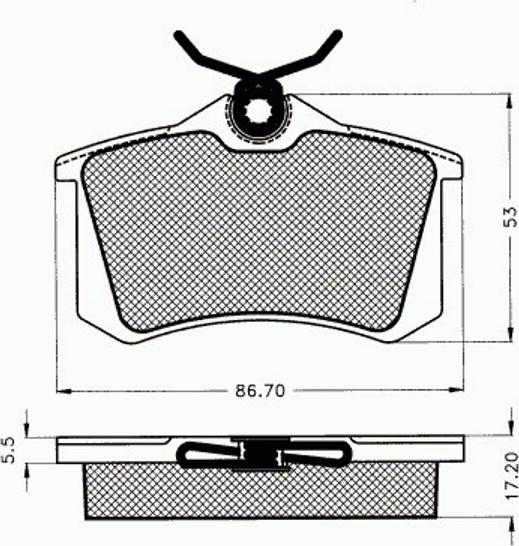 Pex 7.107 - Тормозные колодки, дисковые, комплект autospares.lv