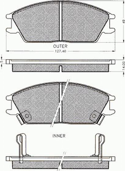 Pex 7352 - Тормозные колодки, дисковые, комплект autospares.lv