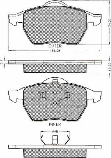 Pex 7295S - Тормозные колодки, дисковые, комплект autospares.lv