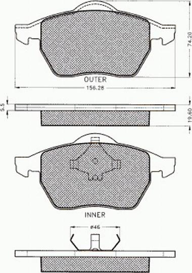 Pex 7.295 - Тормозные колодки, дисковые, комплект autospares.lv