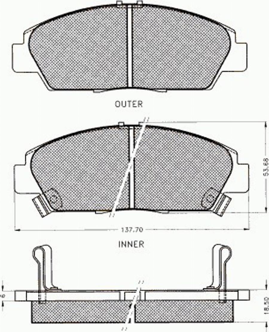 Pex 7244 - Тормозные колодки, дисковые, комплект autospares.lv