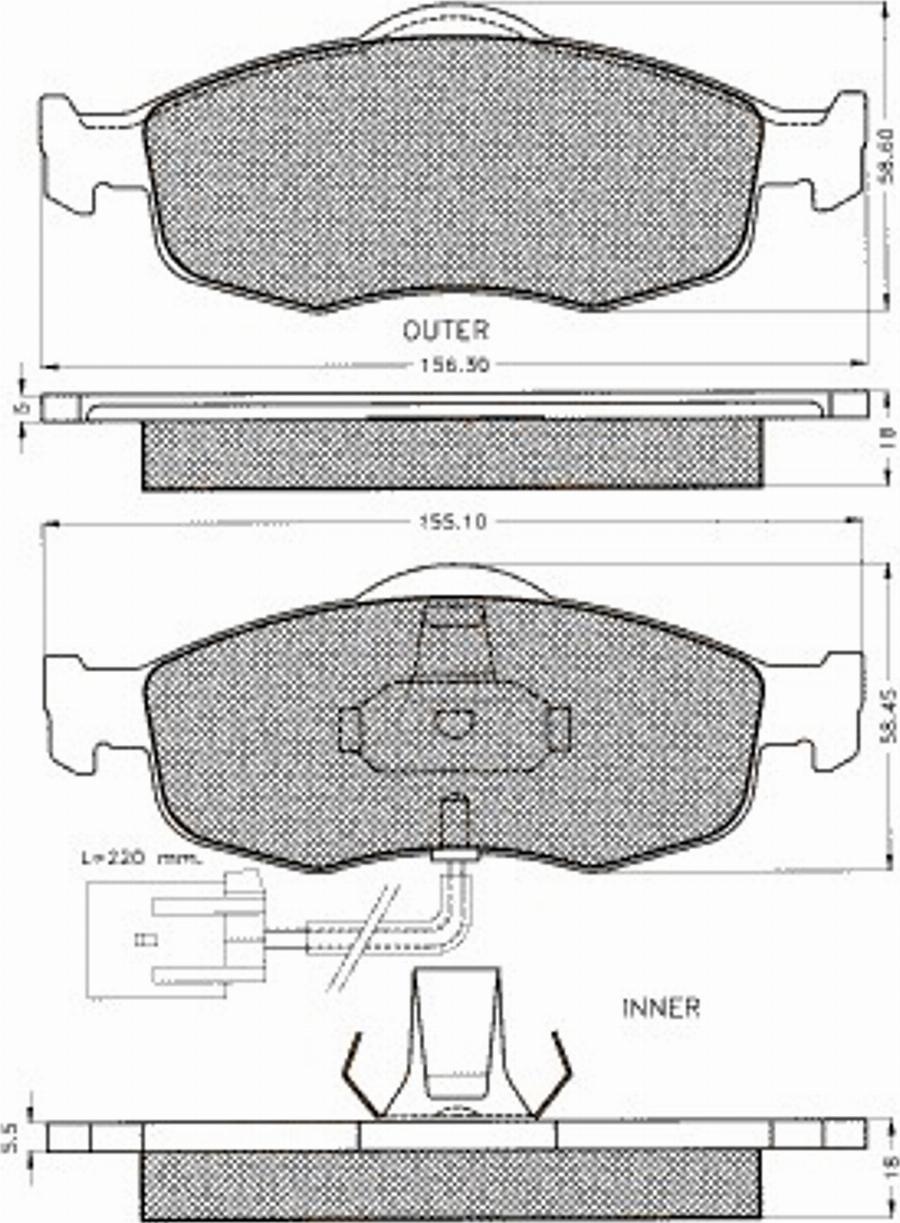 Pex 7254S - Тормозные колодки, дисковые, комплект autospares.lv