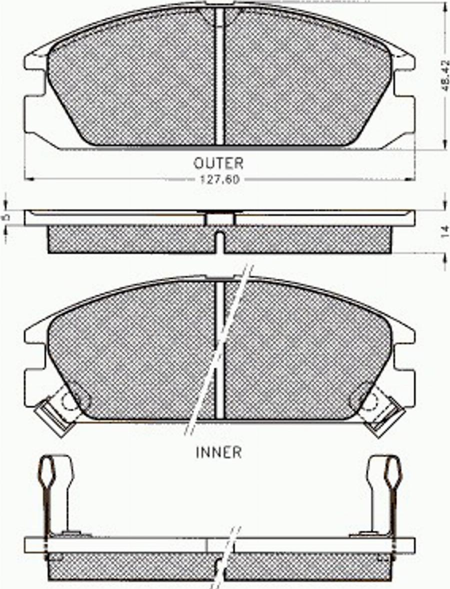 Pex 7264 - Тормозные колодки, дисковые, комплект autospares.lv