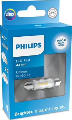 PHILIPS 11866WU60X1 - Лампа накаливания, освещение салона autospares.lv