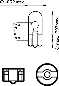 PHILIPS 12961B2 - Лампа накаливания, фонарь указателя поворота autospares.lv