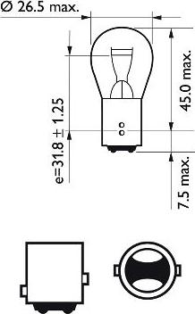PHILIPS 12499LLECOCP - Лампа накаливания, фонарь указателя поворота autospares.lv