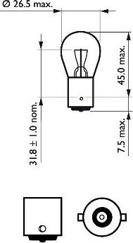 PHILIPS 12498CP - Лампа накаливания, фонарь указателя поворота autospares.lv