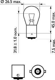 PHILIPS 12498VPB2 - Лампа накаливания, фонарь указателя поворота autospares.lv