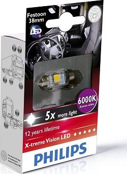 PHILIPS 249446000KX1 - Лампа накаливания, освещение салона autospares.lv