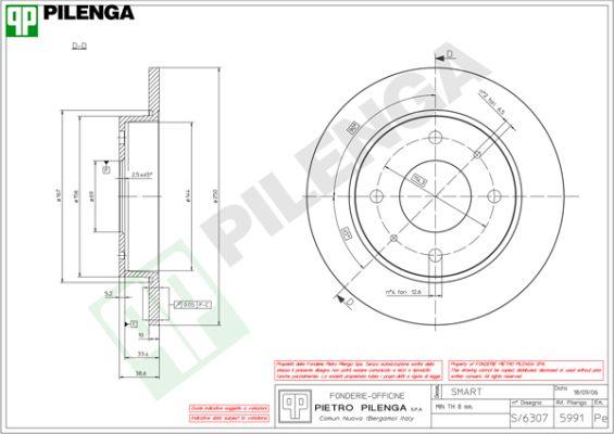 Pilenga 5991 - Тормозной диск autospares.lv