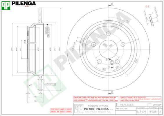 Pilenga 5903 - Тормозной диск autospares.lv