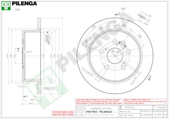 Pilenga 5499 - Тормозной диск autospares.lv